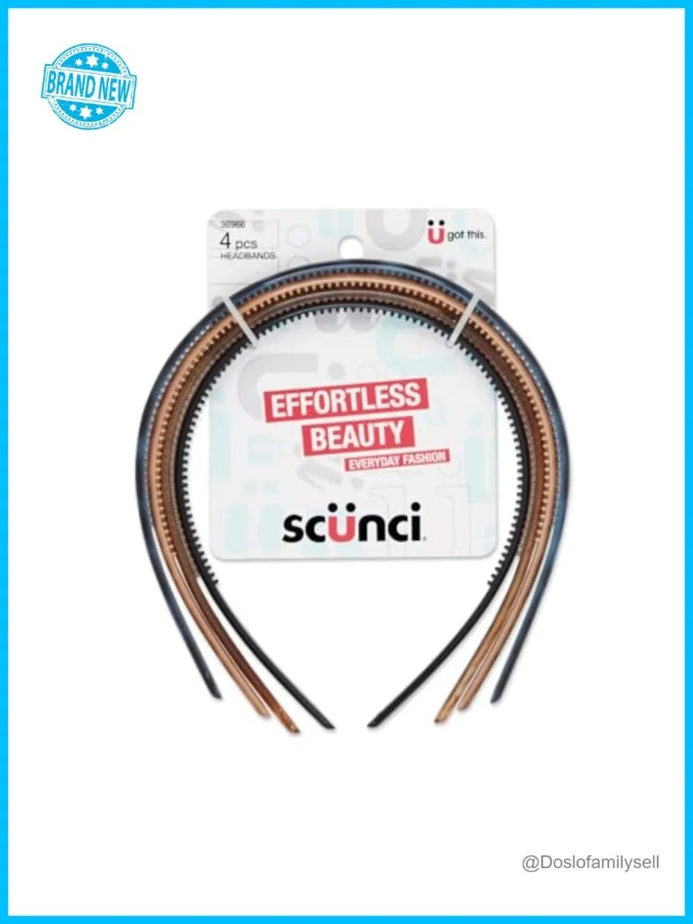 Ultra-Flexible Skinny Headbands No-Damage Hold 4-Pack