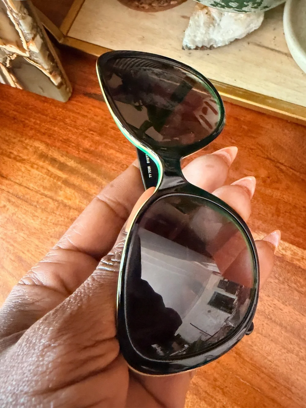 Tory Burch Sunglasses - yellow/green trim with case