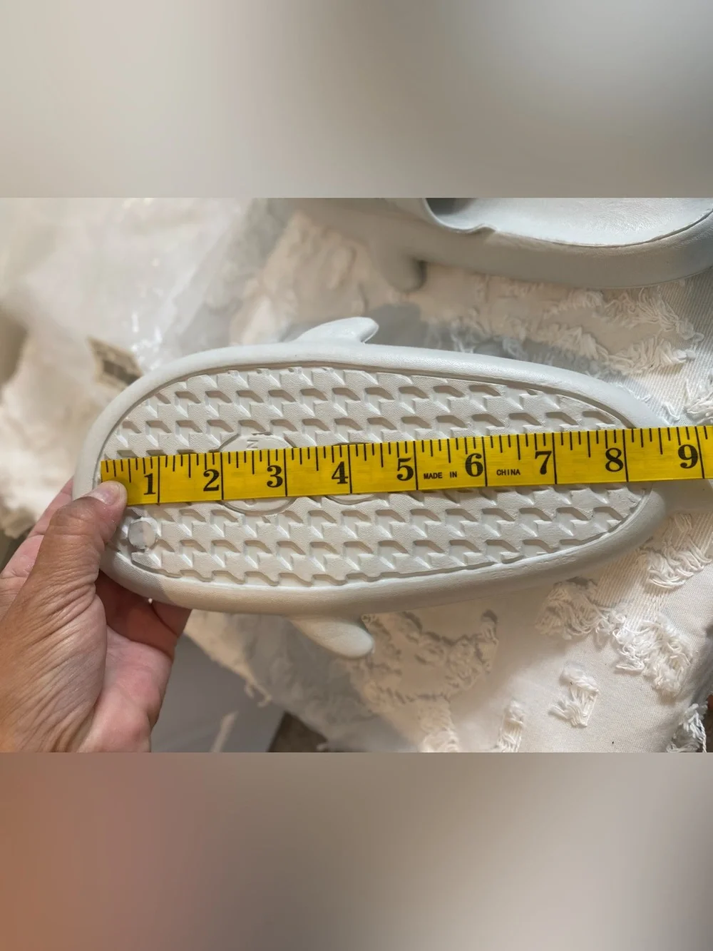 New!  Light Gray Shark Slide Sandals for Kids