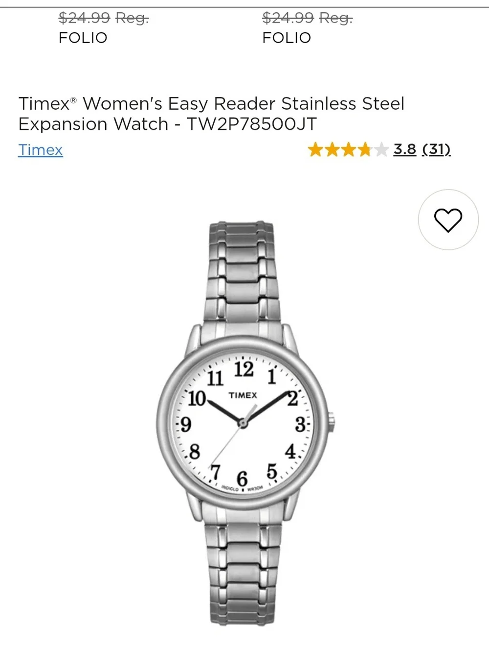 Timex date black dial