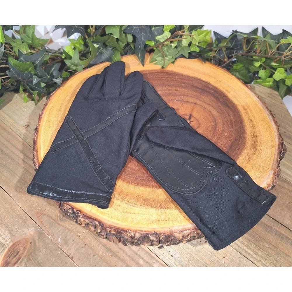 Women's Black Leather Cold Weather driving‎ Gloves One Size Fits All Landlovers