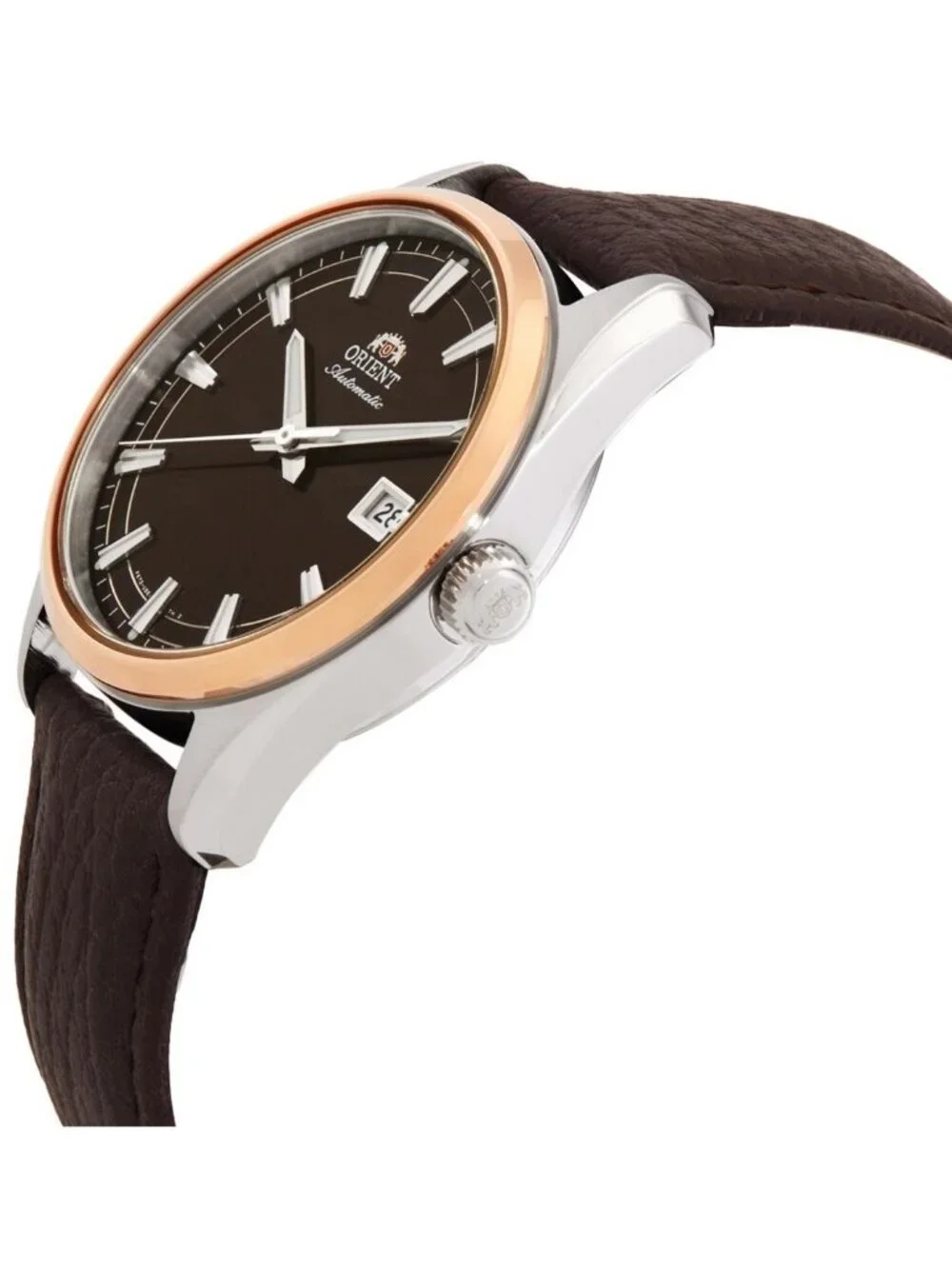 NWT Orient Contemporary Stretto Date Automatic Brown Dial Watch
