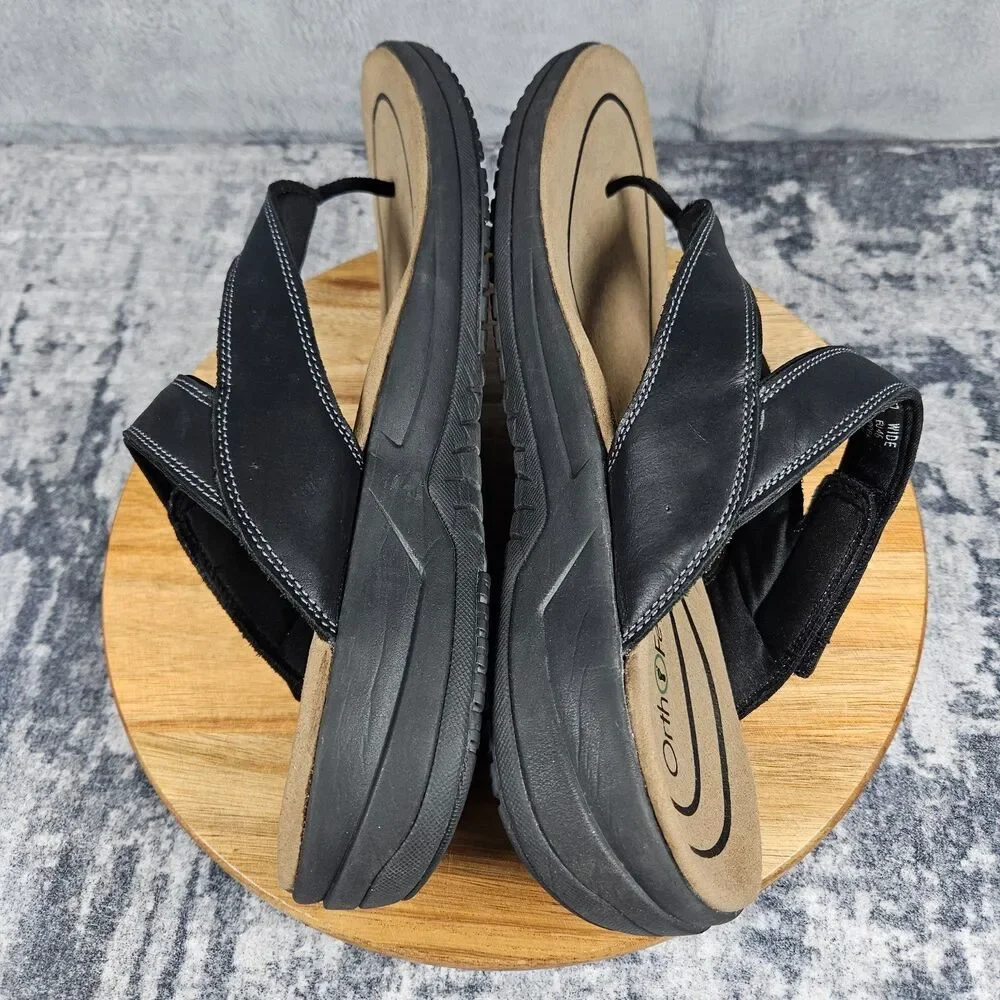Orthofeet El Dorado Sandals Adjustable Hook Loop Flip Flop Men's Size 13 Wide