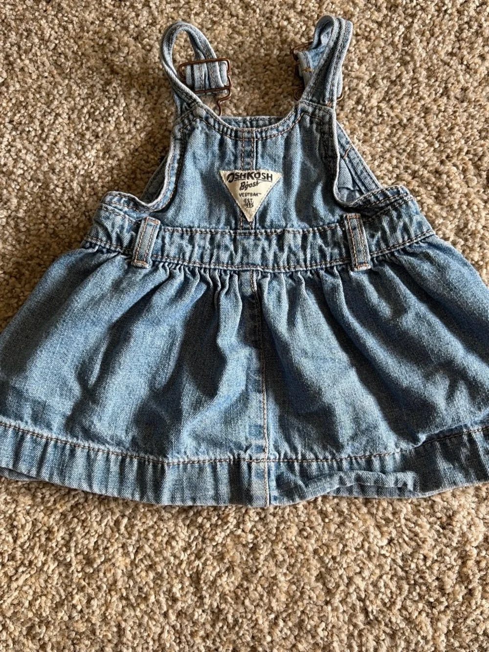 Vintage Oshkosh bgosh denim kids overall dress