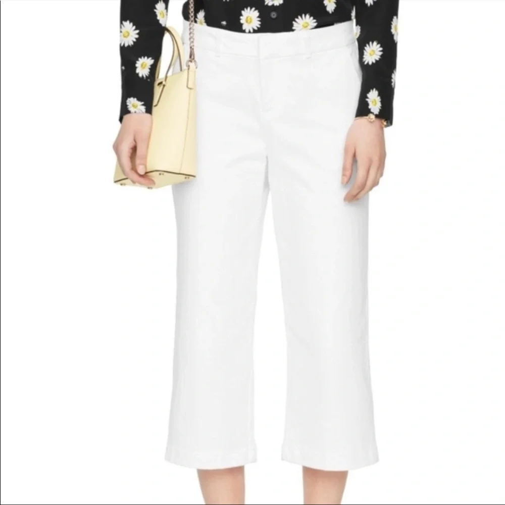 NWOT Kate Spade White Capri White Crisp Denim