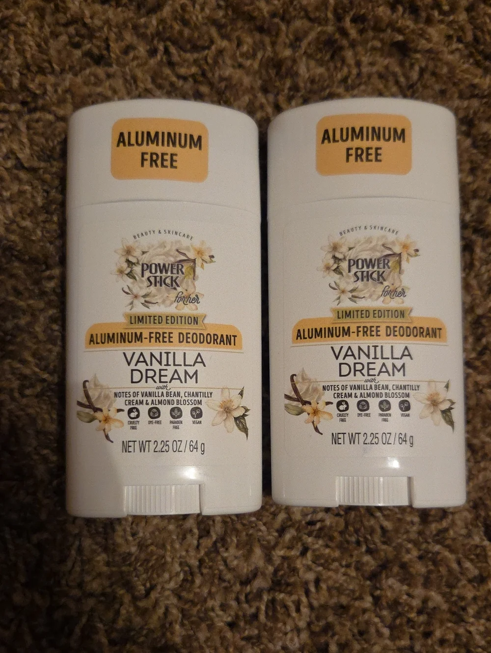2 Vanilla Dream Aluminum-Free Deodorants