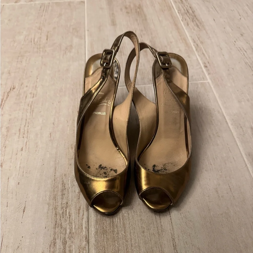 Christian Louboutin shiny metallic