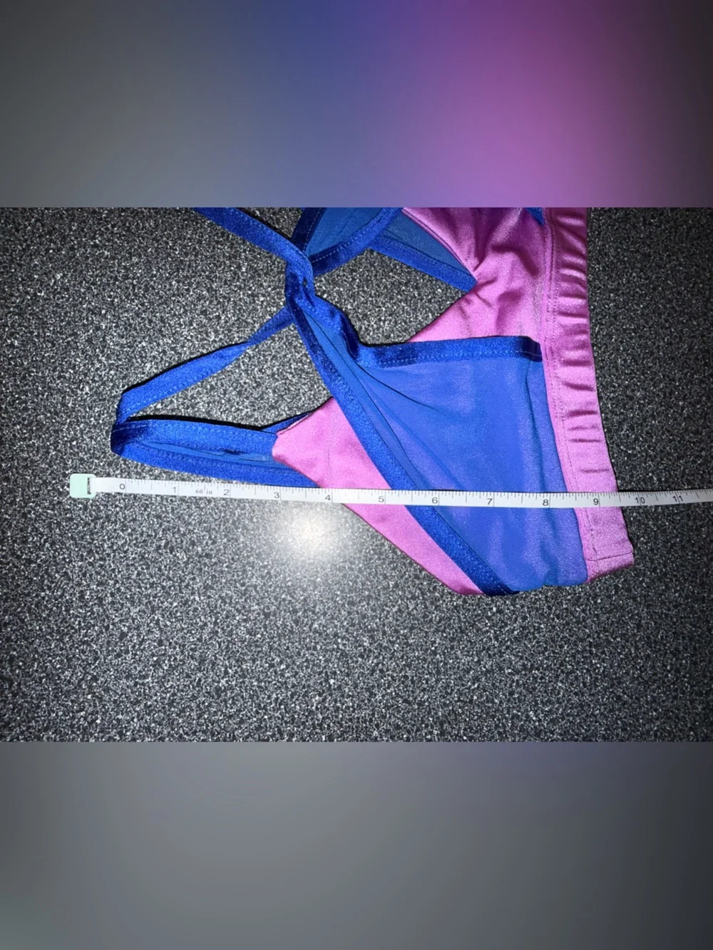 Tiger Friday Blue and Purple Strappy Bra Top Size Adult Small