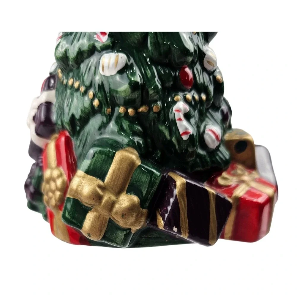 Allure 1996 Christmas Tree Ceramic‎ Soap Dispenser Holiday Decor