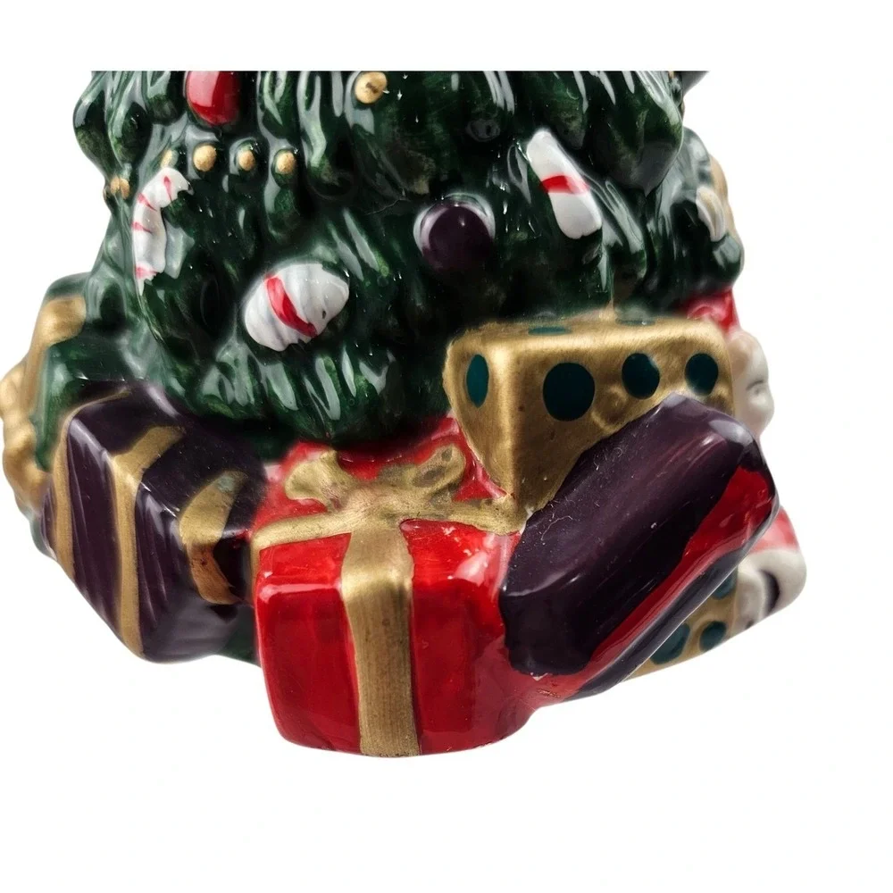 Allure 1996 Christmas Tree Ceramic‎ Soap Dispenser Holiday Decor
