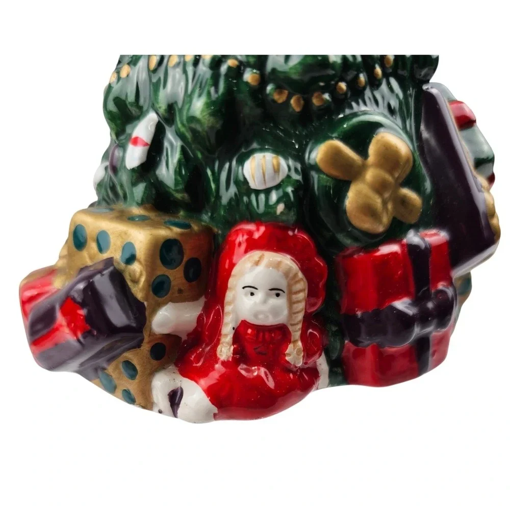 Allure 1996 Christmas Tree Ceramic‎ Soap Dispenser Holiday Decor