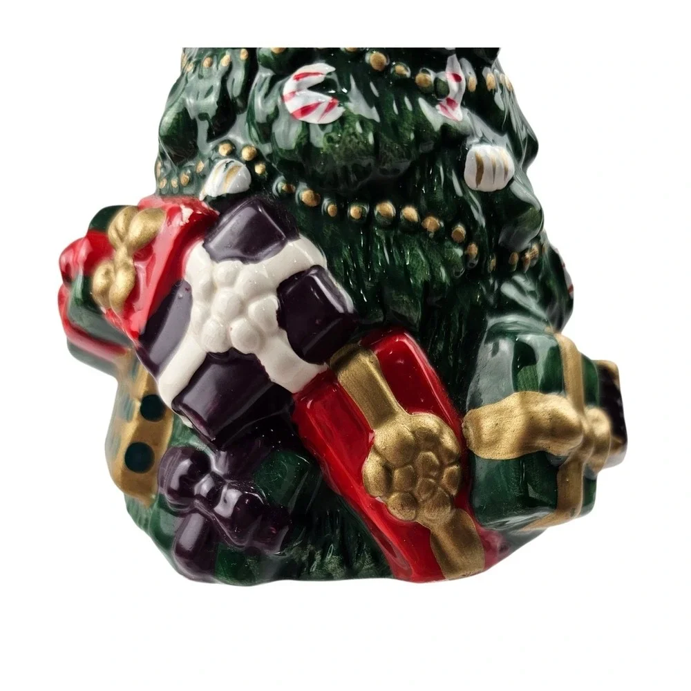 Allure 1996 Christmas Tree Ceramic‎ Soap Dispenser Holiday Decor