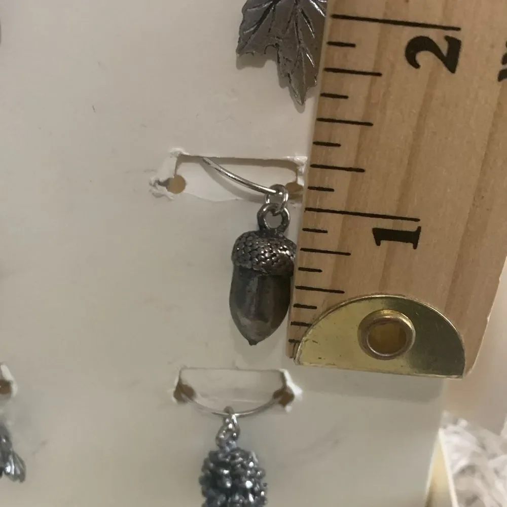 Pottery Barn Metal Harvest‎ Wine Charms Set Of 6 Charms