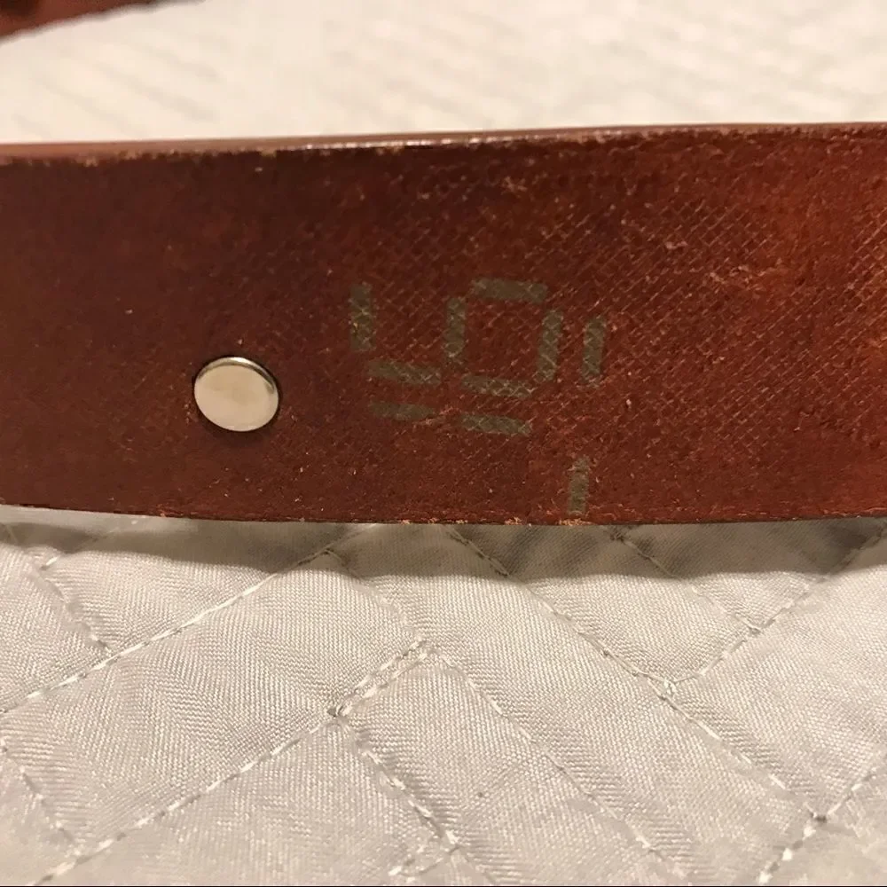Leather Tack Belt with Silver Flowers and Embossed Leather