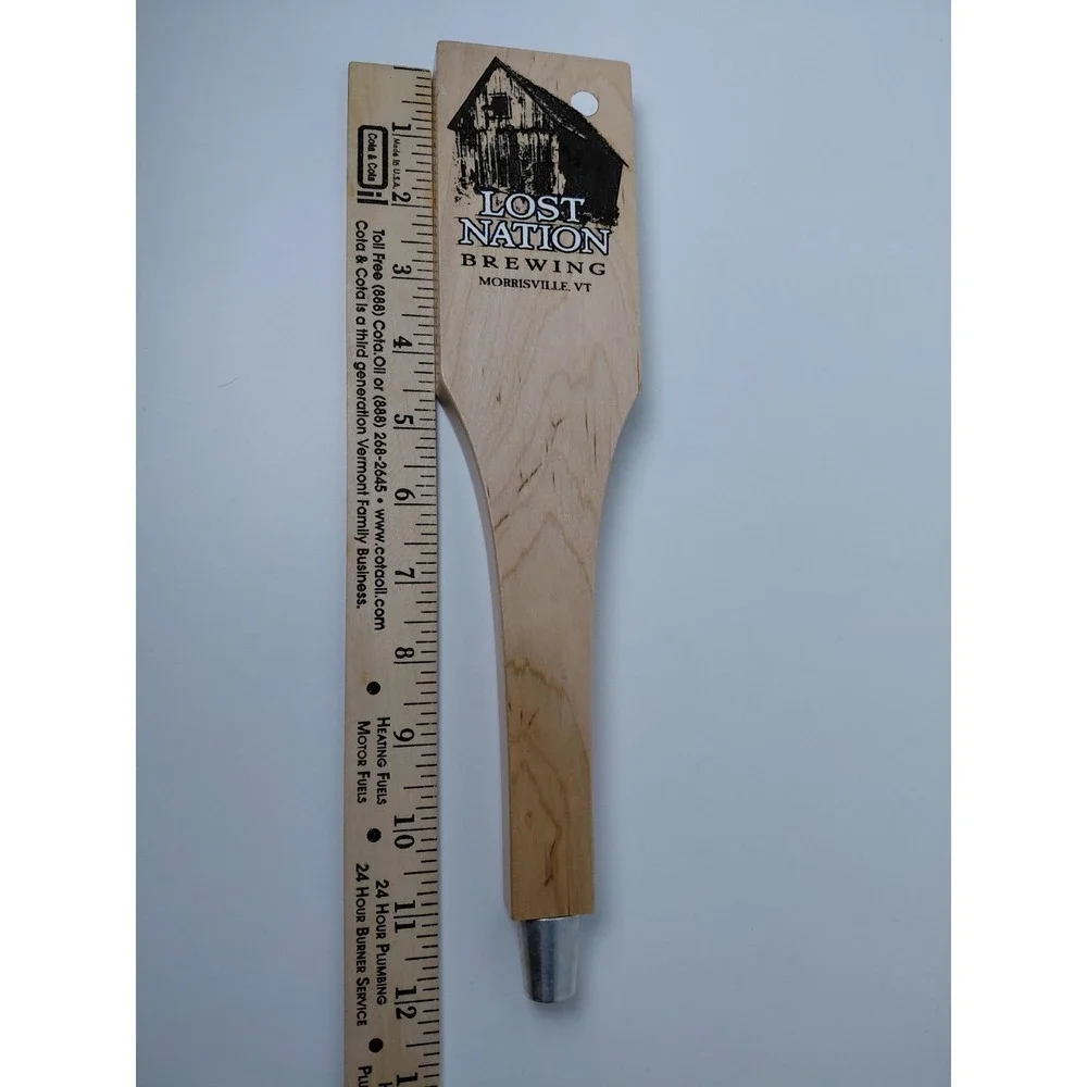Lost Nation Brewing Wooden Beer Tap Handle‎ Morrisville, Vermont Mancave