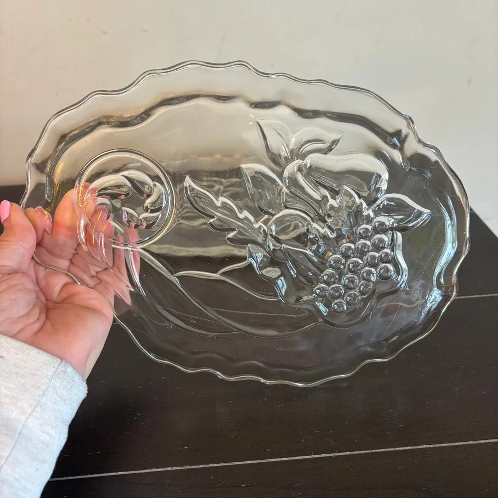 Vintage Federal Glass Cornecopia Luncheon Plates | Set of 2 Plates Only‎