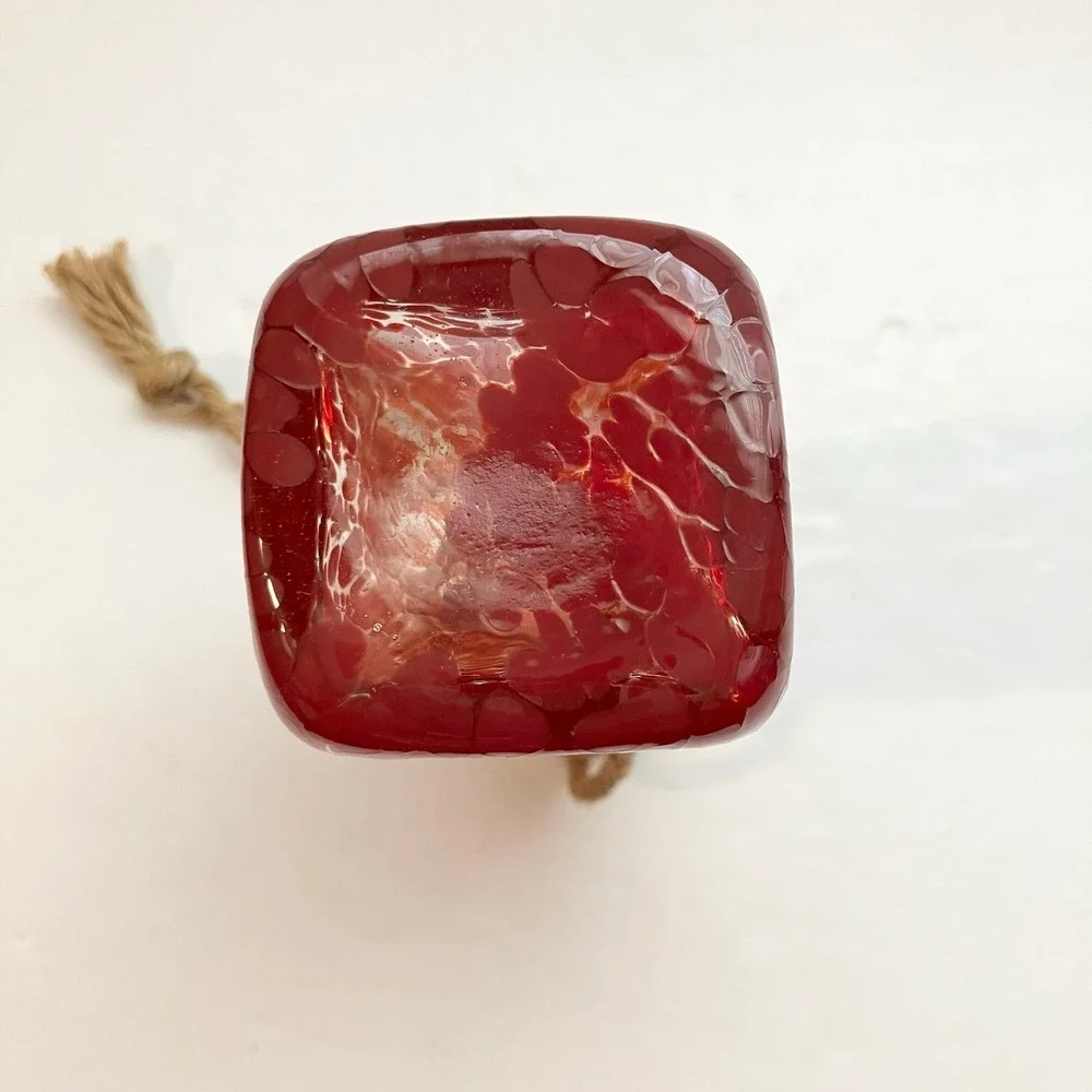 Unique Glass MCM Handmade Polish Vase 7