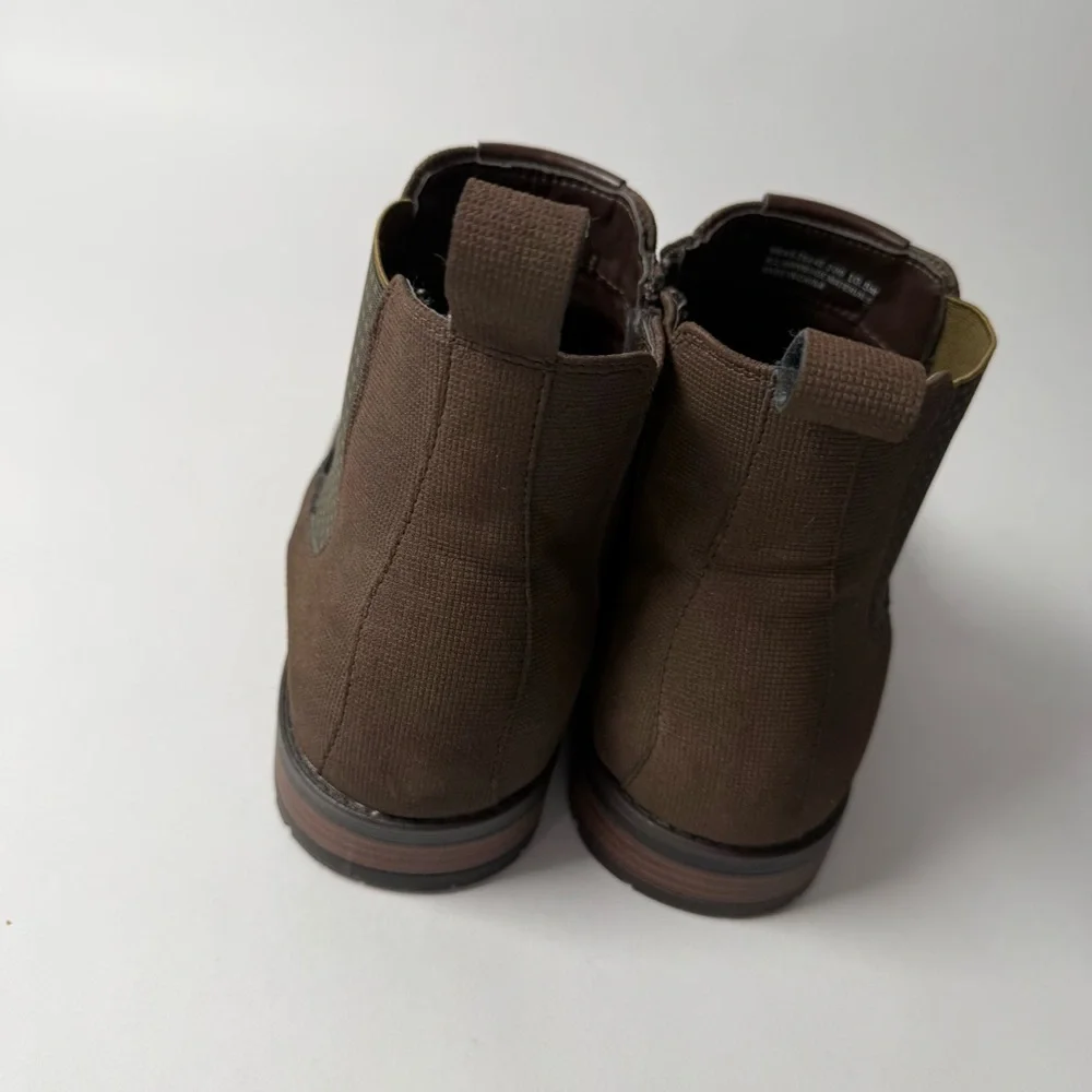 Stacy Adam’s Oakhurst Textured Fabric Brown‎ Chelsea Men's Brown Boots
