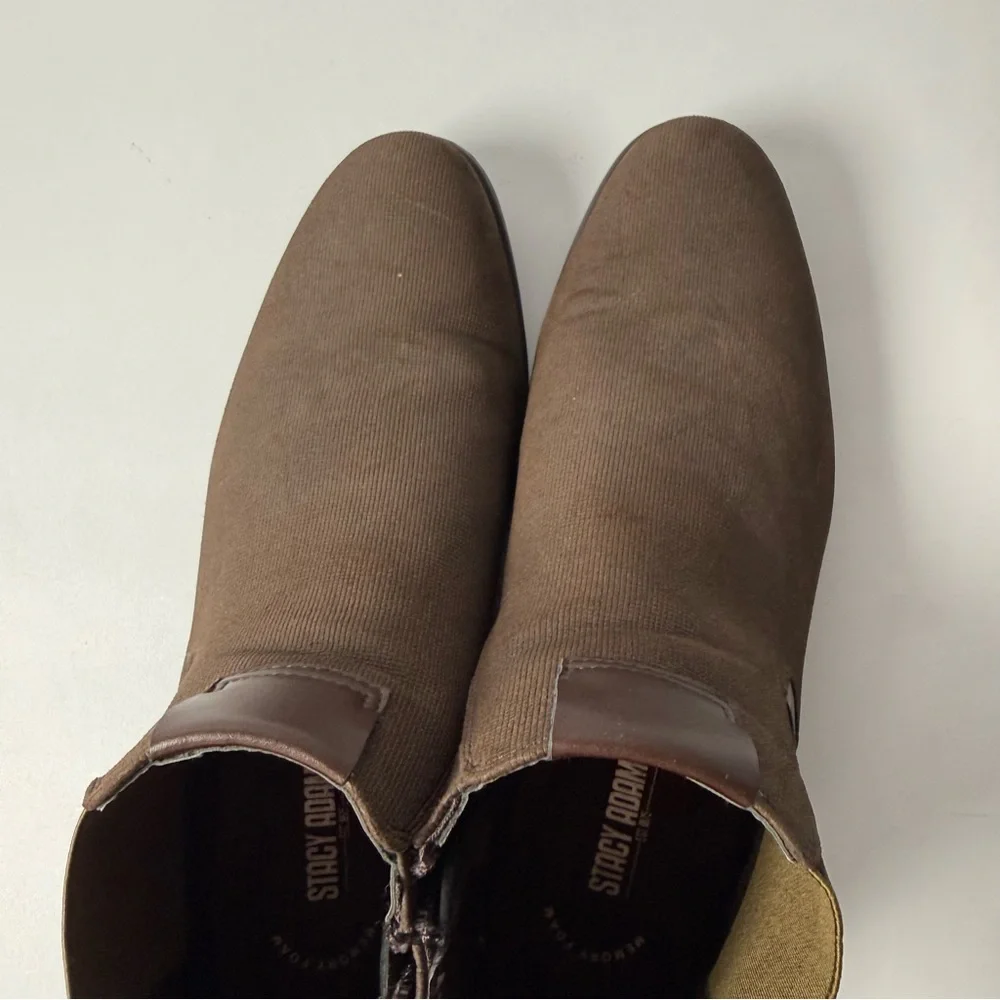 Stacy Adam’s Oakhurst Textured Fabric Brown‎ Chelsea Men's Brown Boots