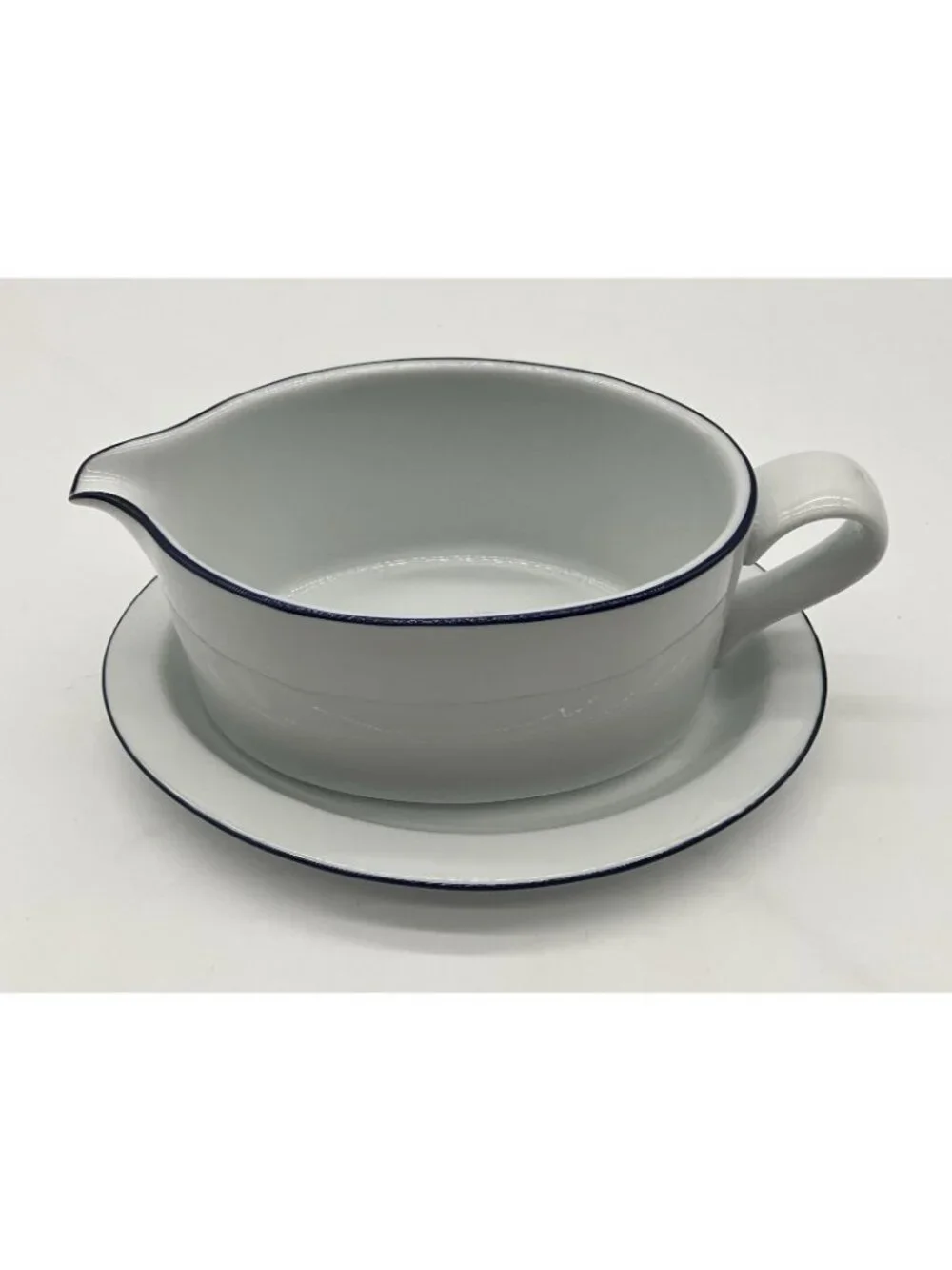 Dansk Bistro VTG Christianshaven White Gravy Boat and Underplate Set   Portugal