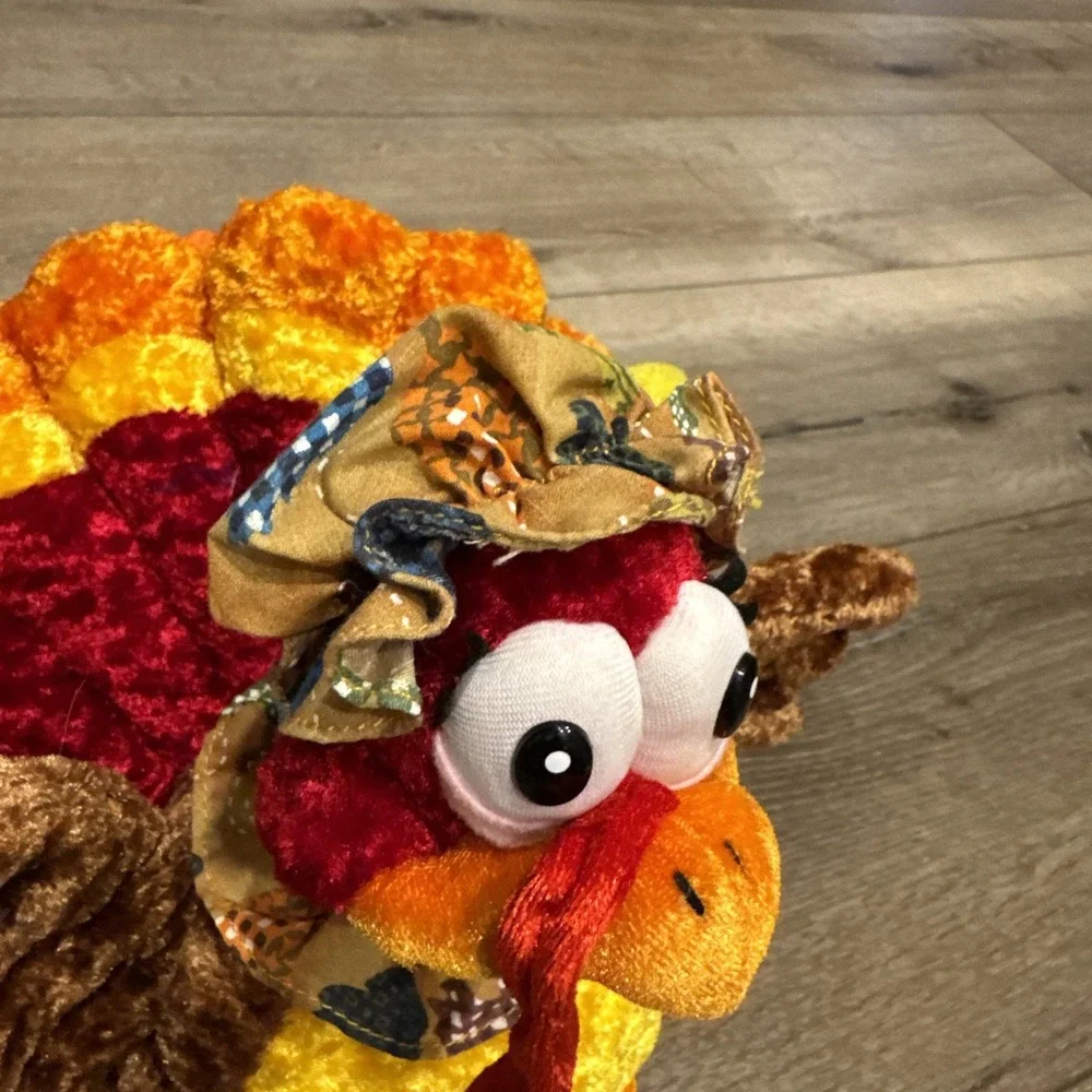 VTG Kids Of America Plush‎ Musical Turkey Fall Farm Autumn Thanksgiving Decor 9
