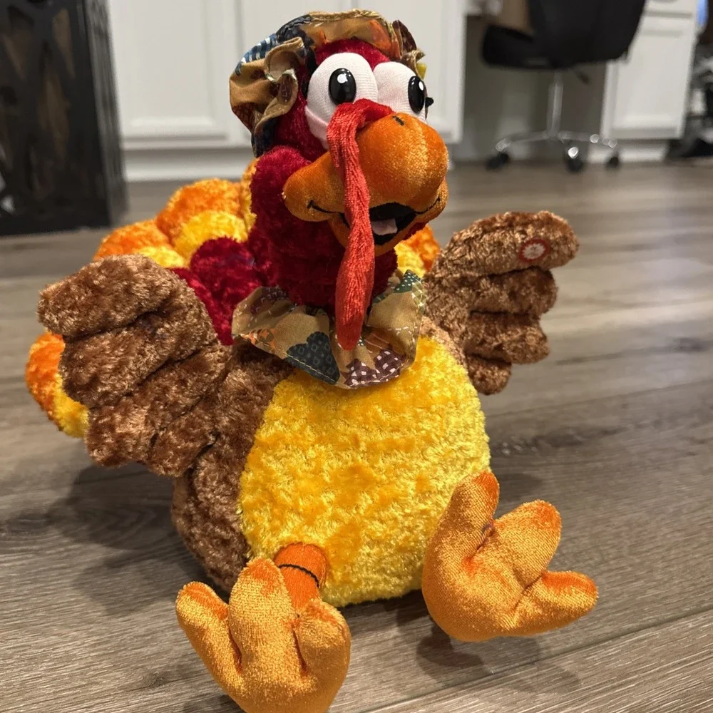 VTG Kids Of America Plush‎ Musical Turkey Fall Farm Autumn Thanksgiving Decor 9