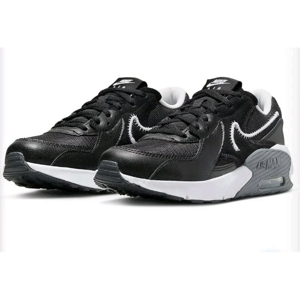 Nike Kids' Grade School Air Max Excee II Shoes Black White Youth 4.5Y Unisex EUC