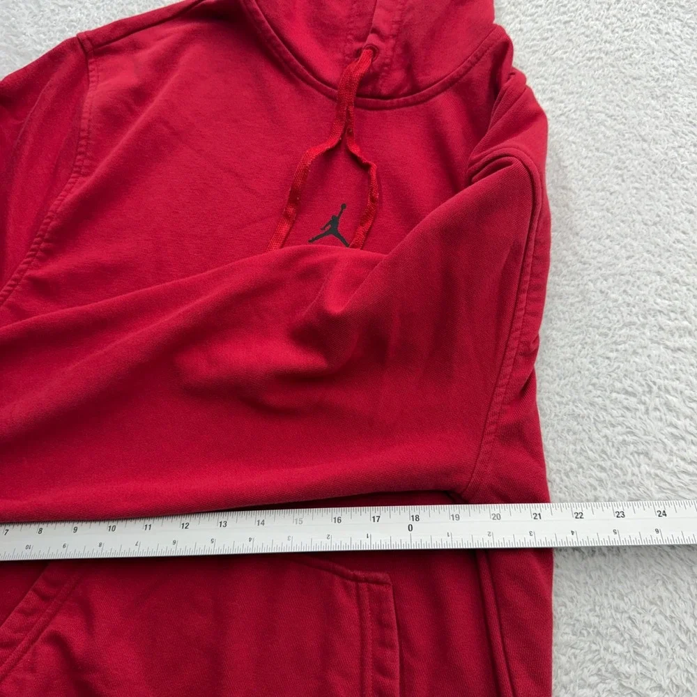 Jordan Sport Dri-FIT Mens Red Pullover Hoodie Jumpman Logo Sweatshirt Small