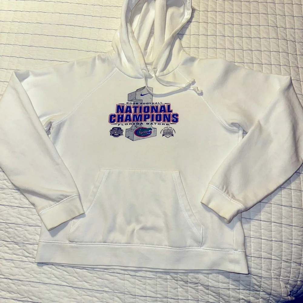 Nike Kids Florida Gators 2008 National Champions Hoodie‎ White Size S 4-6