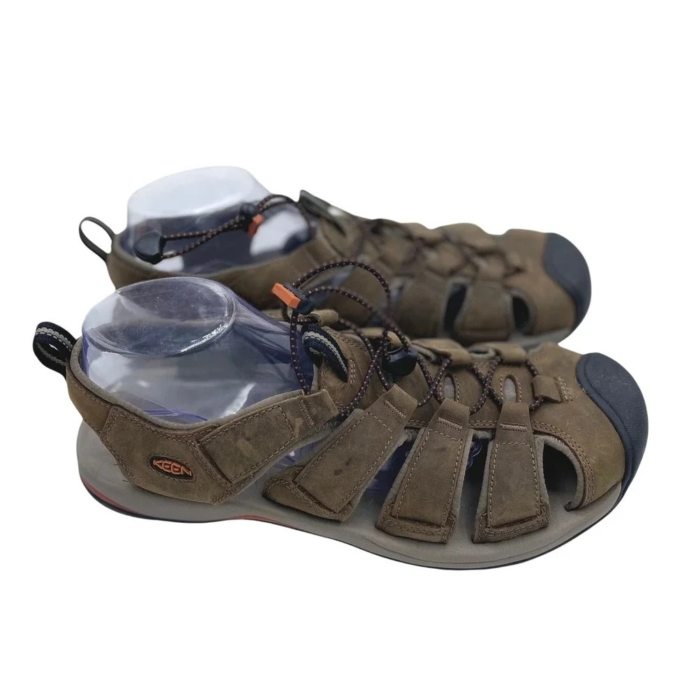 Keen Newport H2 Mens Brown Leather‎ Waterproof Hiking Sandals Size 11.5 1011039