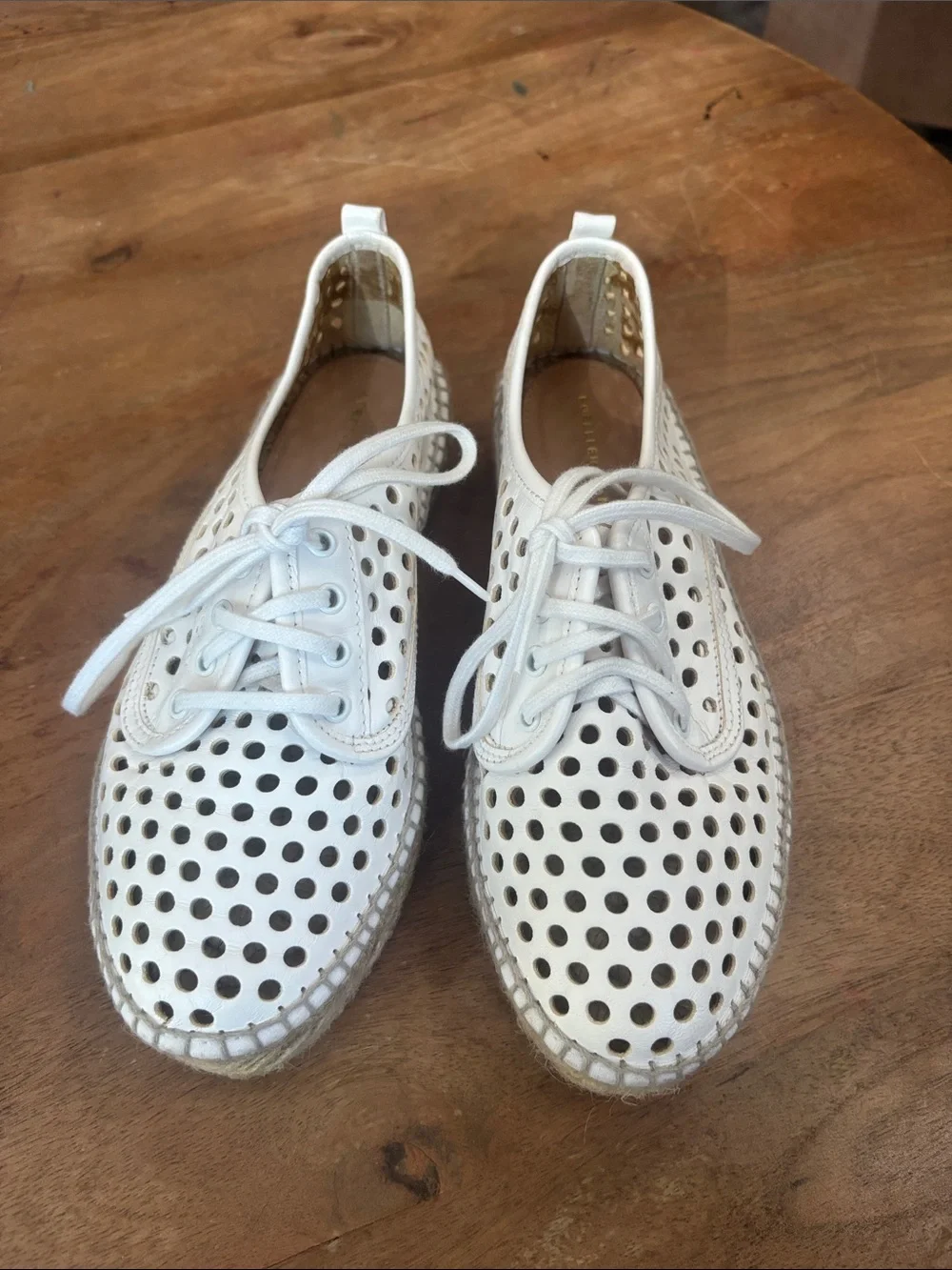 Loeffler Randall white perforated