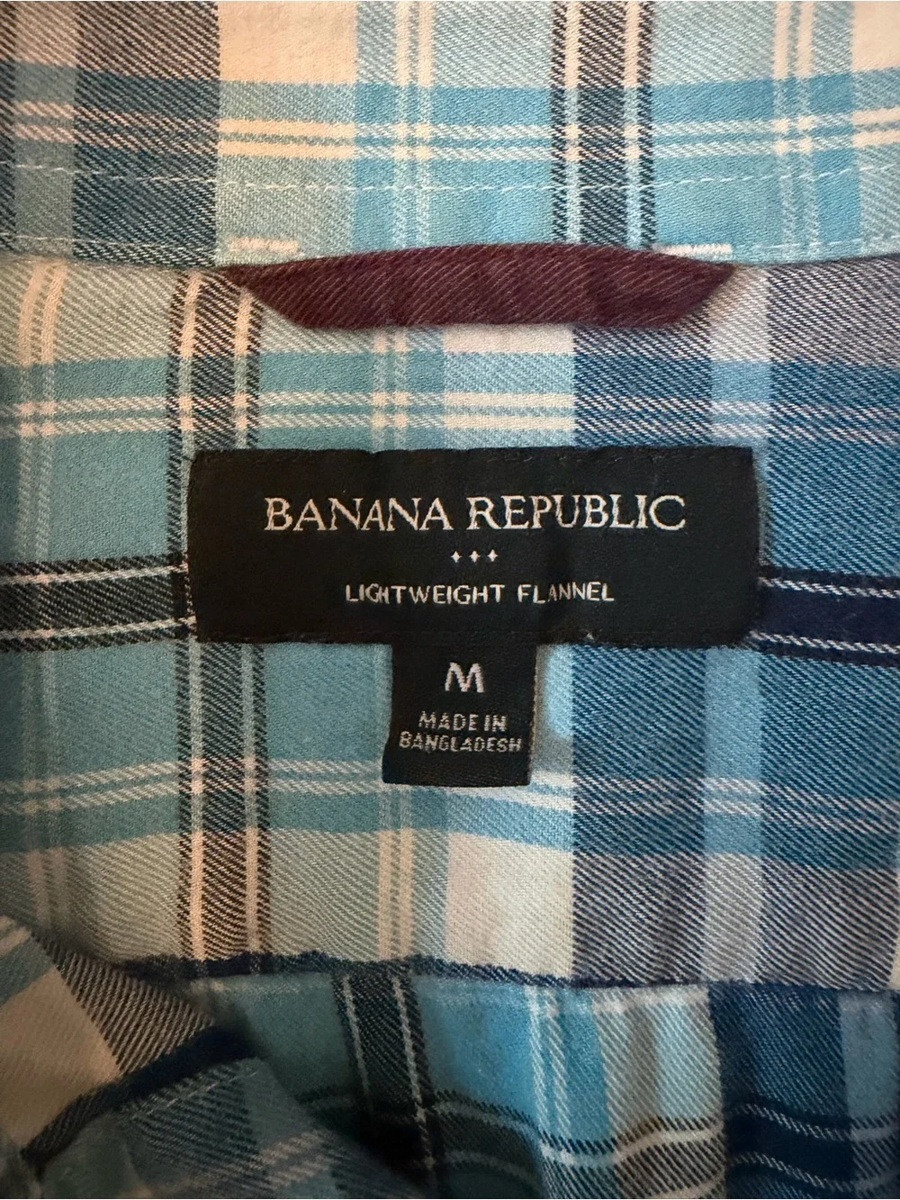 Banana Republic soft plaid
