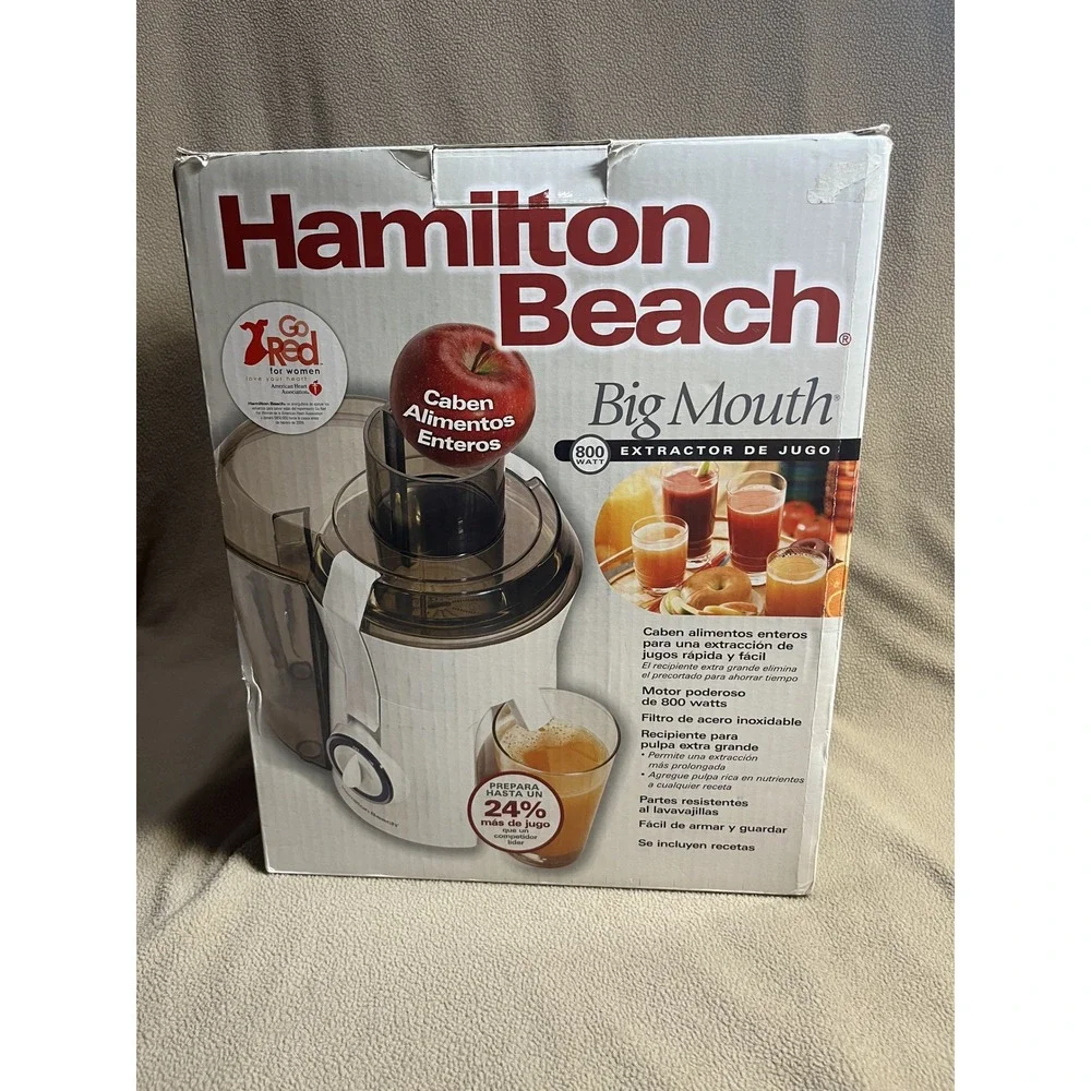 Hamilton Beach Big Mouth‎ 800 Watt Juicer Extractor with Pulp Bin and Brush