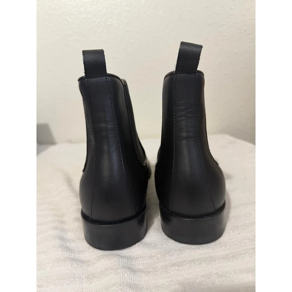 Rodd & Gunn Saddleview Chelseq Boot Men Black Leather Made In Italy Size 41 US 8