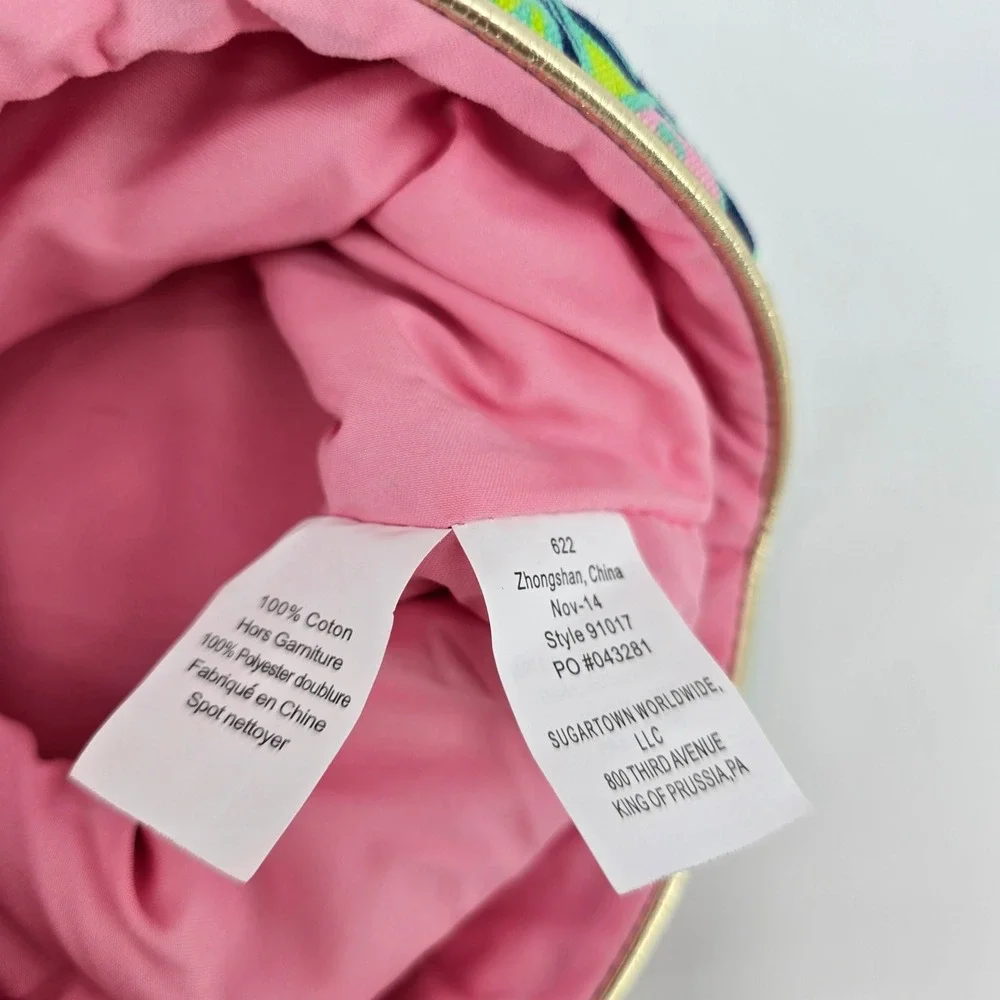 Lilly Pulitzer Jewelry Cosmetic Pouch Drawstring Tropical Spill the Juice NWOT