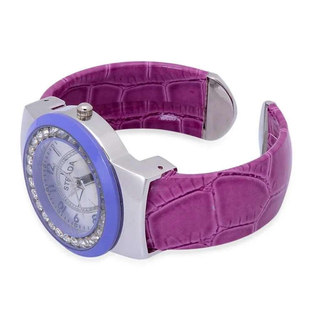 STRADA Cuff Austrian Crystal Bracelet Watch