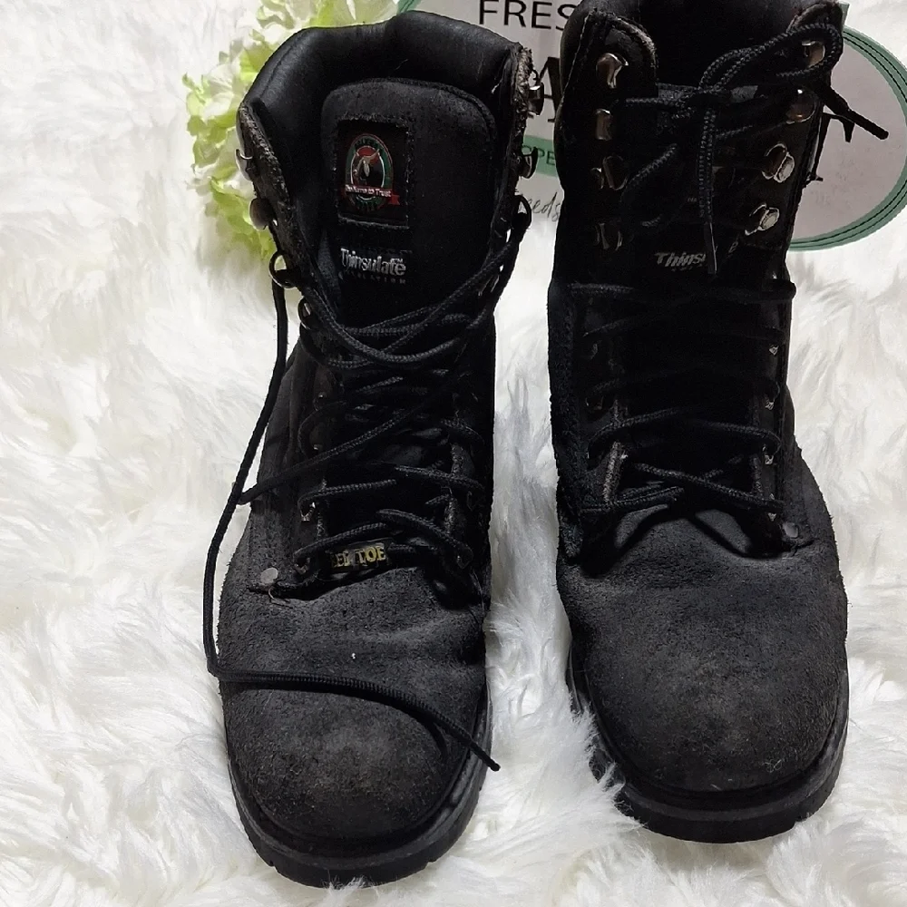 Boots black featuring