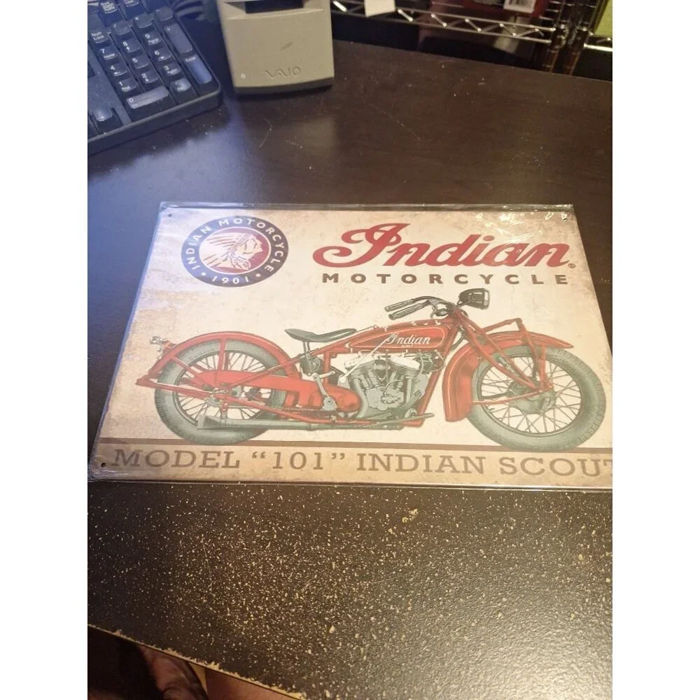 Indian Motorcycle Model 101 Indian Scout Metal Tin Sign 8