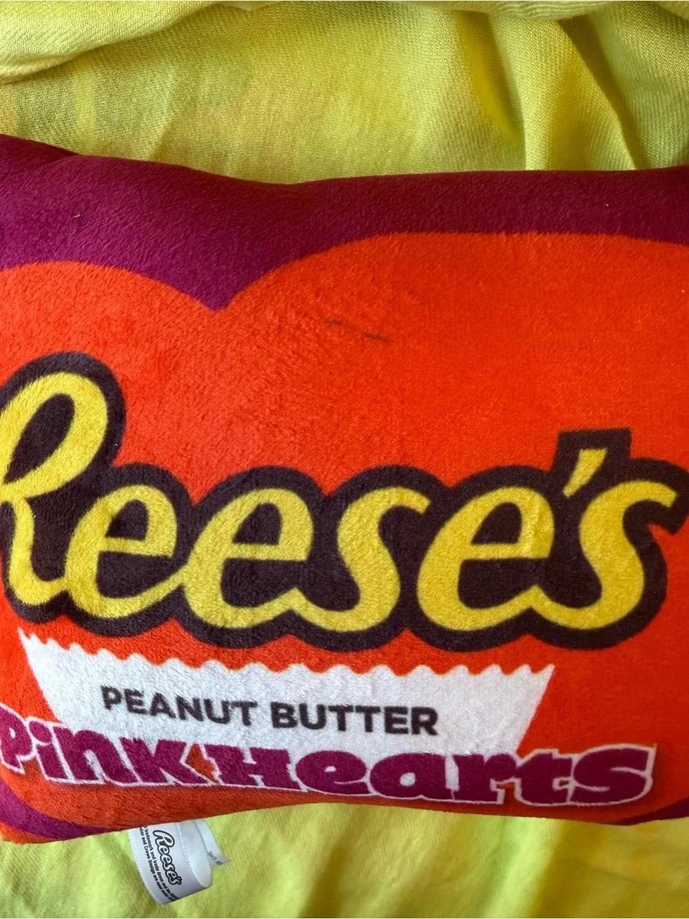 Reese's Pink Hearts Peanut Butter Plush Pillow with Mini Pillows Inside NEW