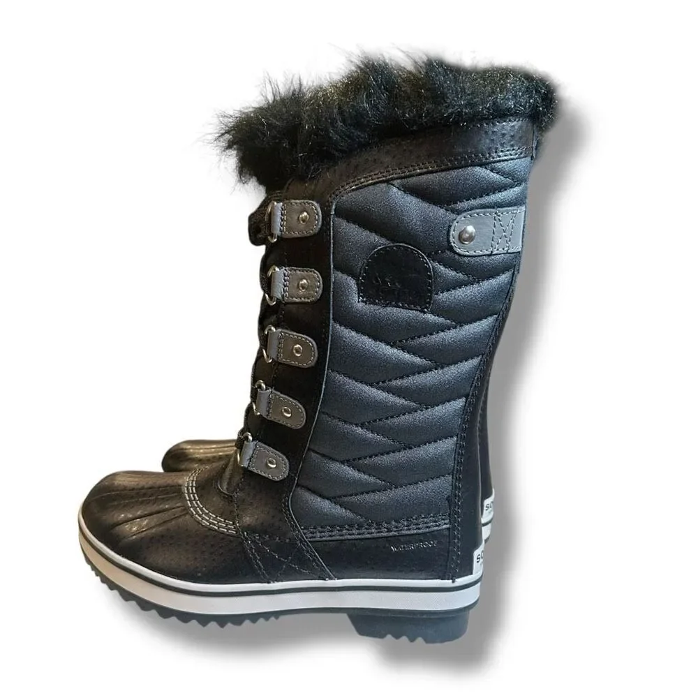 SOREL Insulated Tofino II Waterproof Faux Fur Winter Snow Boots Youth Big Kids S