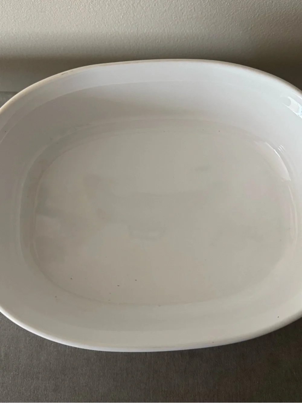 Vintage Corningware French White Oval Ceramic Casserole