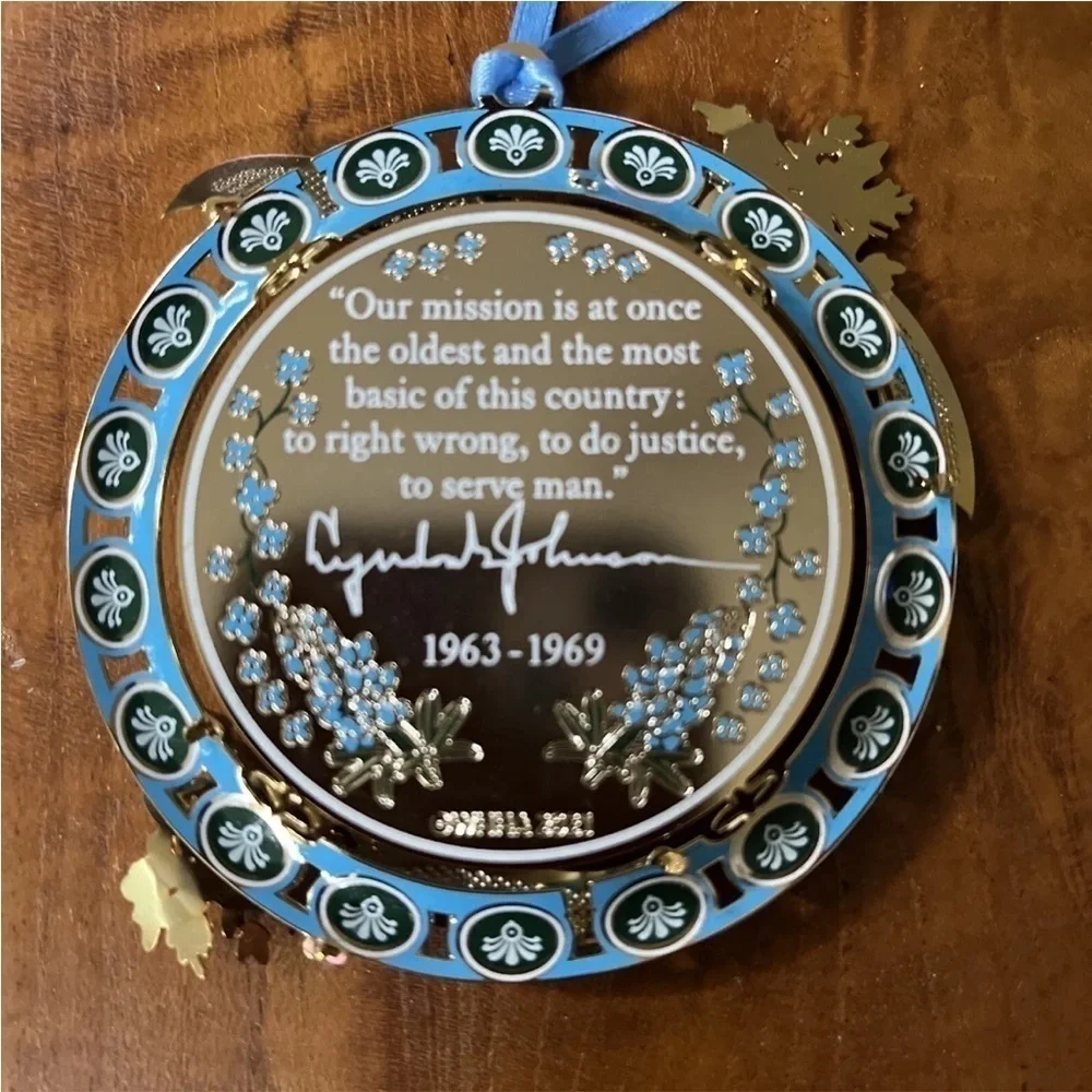 White House Historical Association LBJ Christmas 2021 Ornament - Made in USA