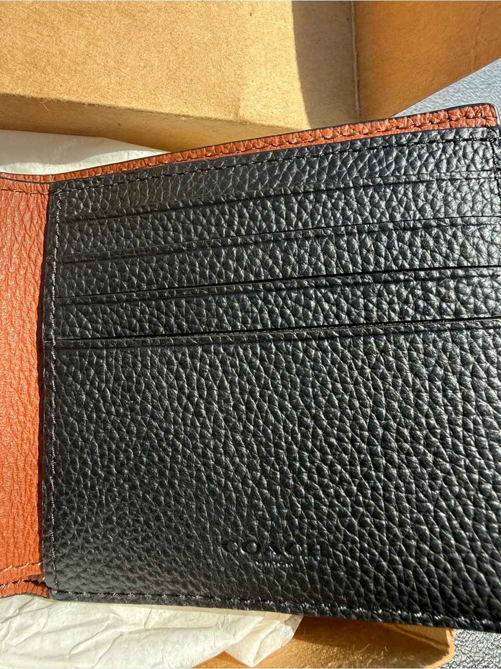 Coach pebbled leather