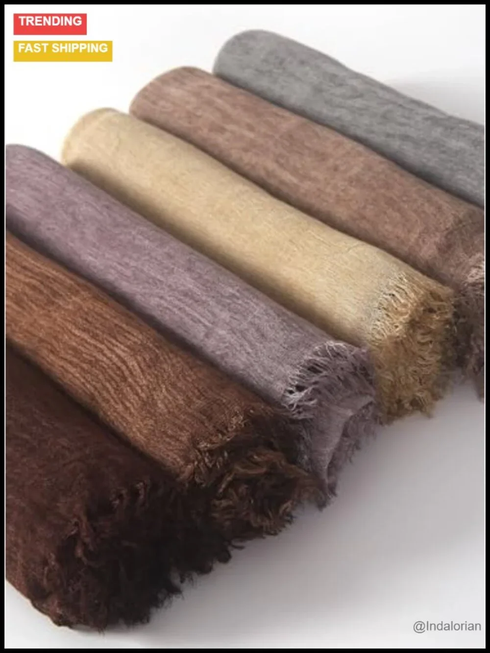 Lightweight Rayon Scarf with Cotton Linen Texture - Breathable Wrap Shawl
