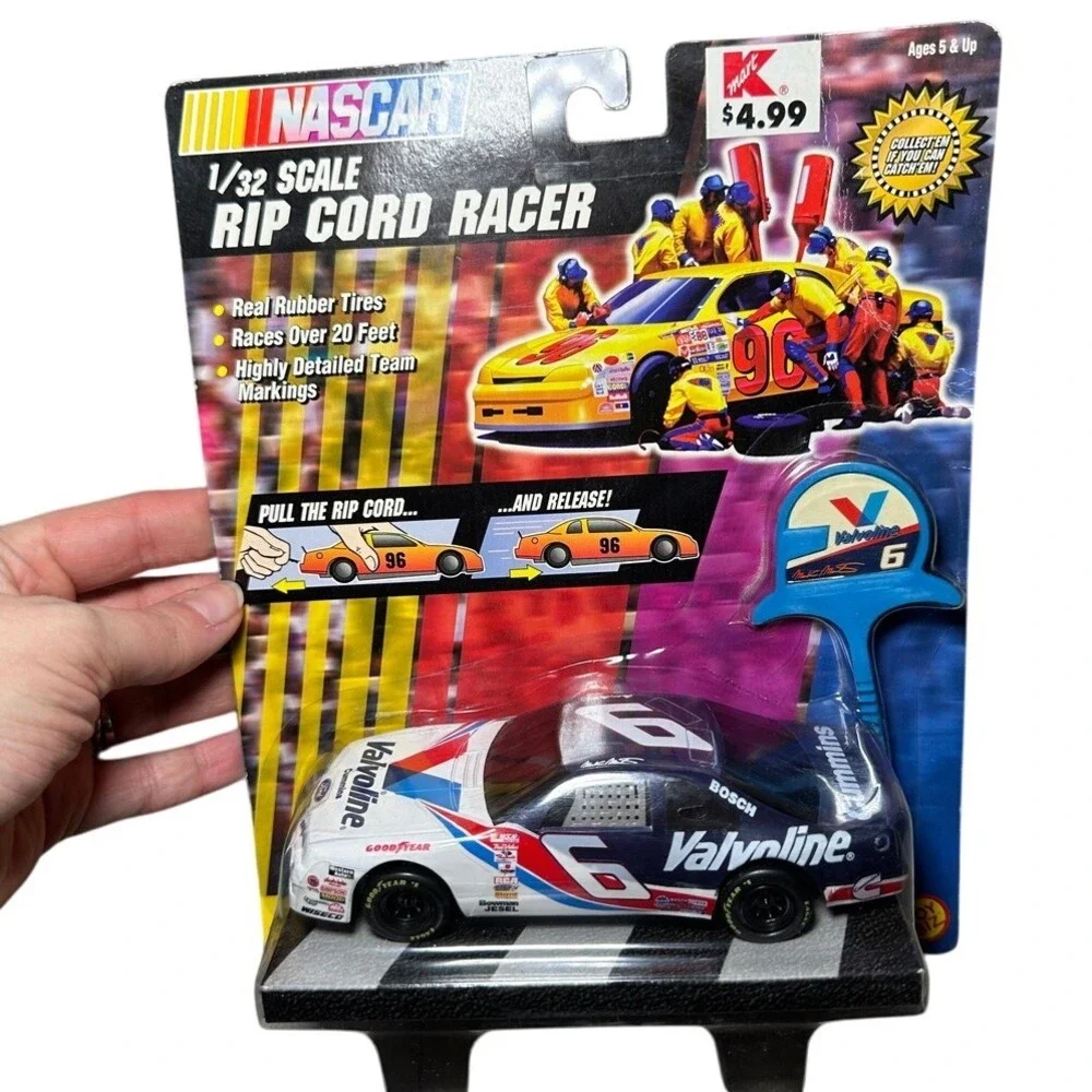 Vintage Y2K‎ 1997 1/32 Scale Rip Cord Racer NASCAR Mark Martin 6 Valvoline Car