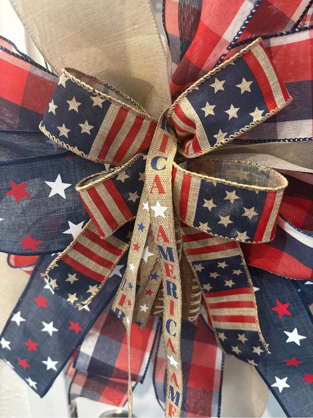 BOGO BOW SALE Primitive Rustic Farmhouse Bow Multi-seasonal AmericaXL Final Sale