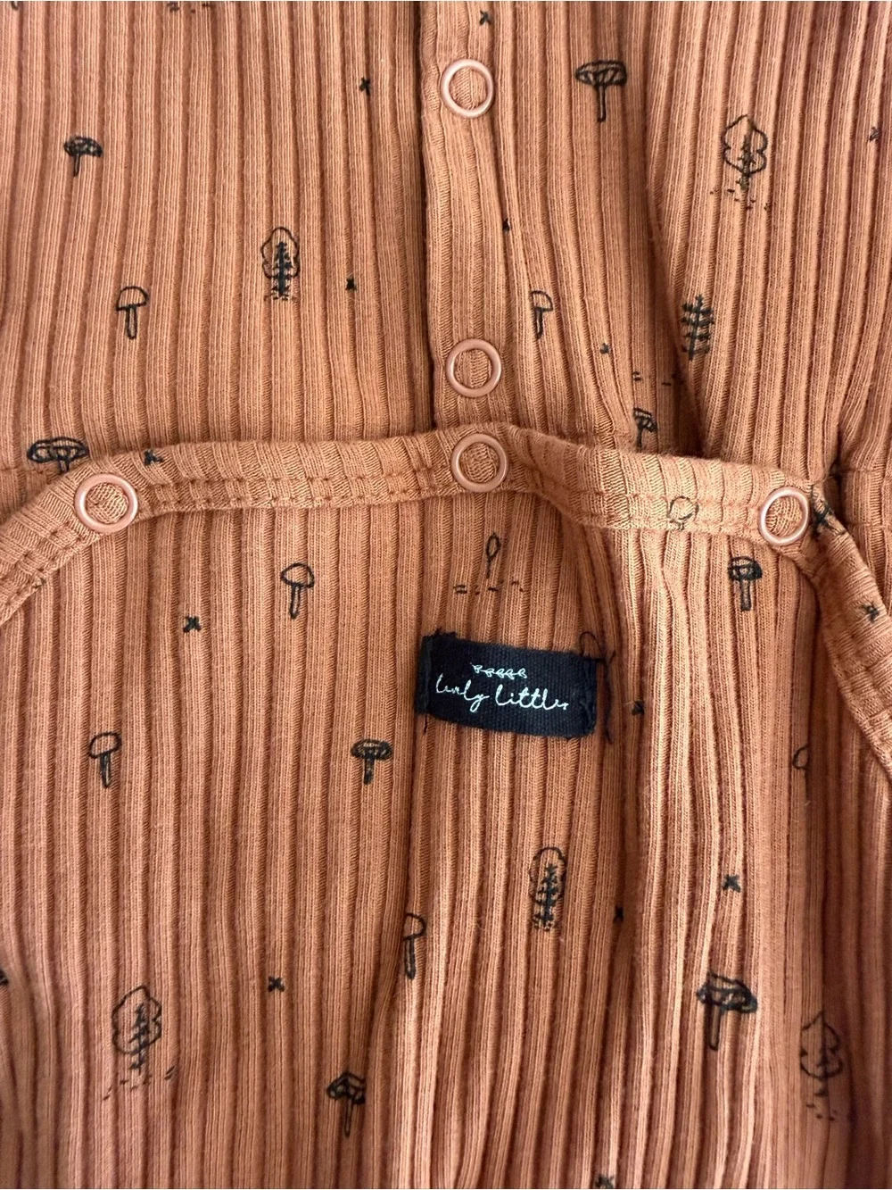 Rust Ribbed Footed One-Piece