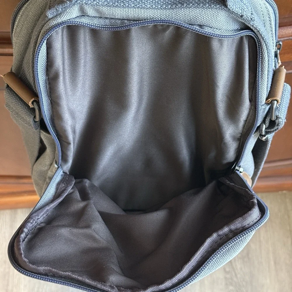 Plambag Messenger Bag Unisex Gray Canvas Travel Crossbody Organizer Utility Gorp