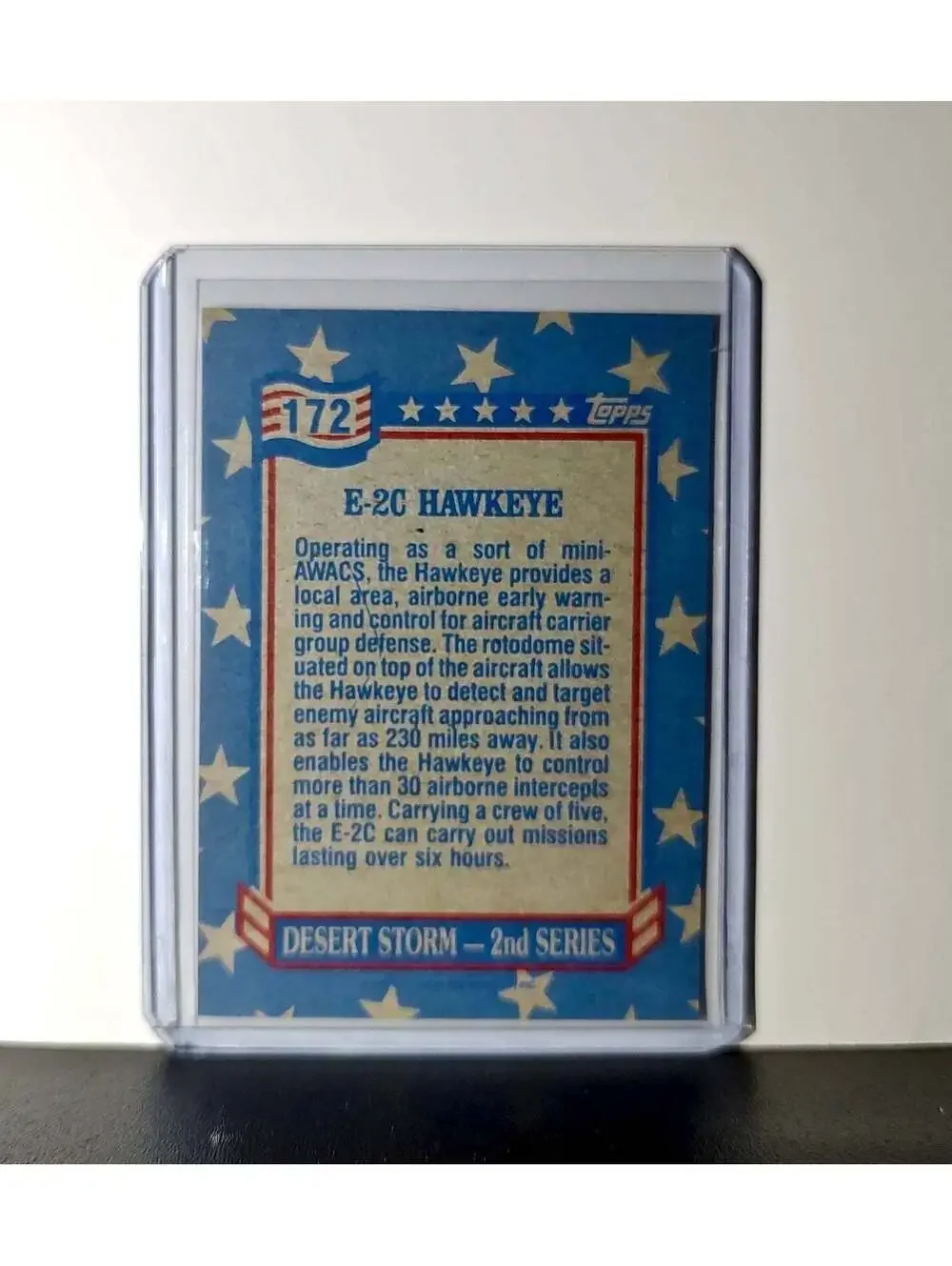 E-2C Hawkeye 1991 Topps Desert Storm #172 Card