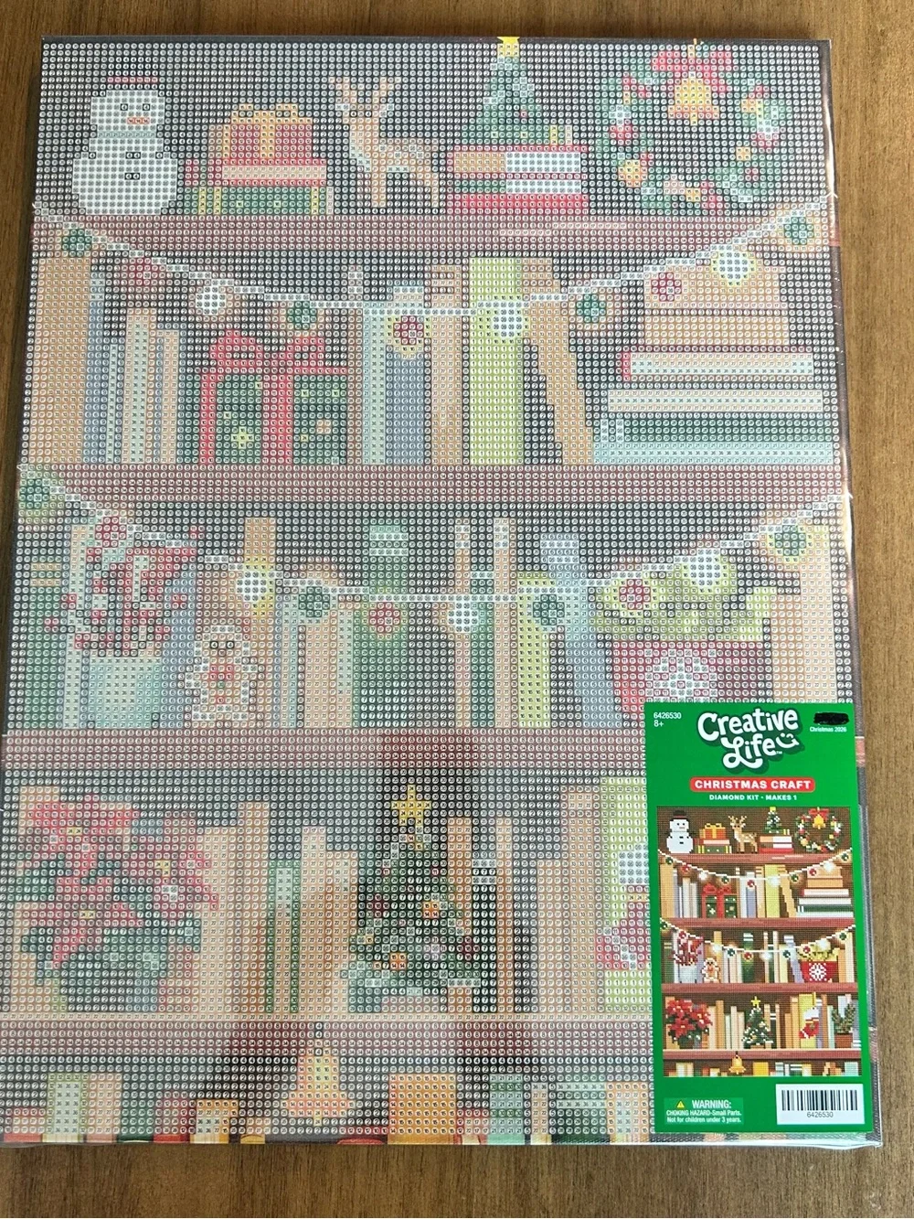 Christmas Bookshelf Diamond Painting Art Kit Holiday Craft